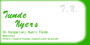 tunde nyers business card