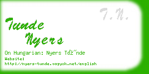 tunde nyers business card